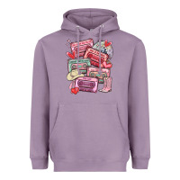 Lavender valentines day cassette tapes Heavyweight Hoodie - MaliasSmallBusiness