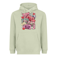 Matcha valentines day cassette tapes Heavyweight Hoodie - MaliasSmallBusiness