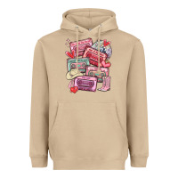 Mushroom valentines day cassette tapes Heavyweight Hoodie - MaliasSmallBusiness