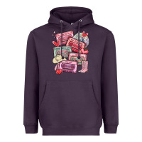 Plum valentines day cassette tapes Heavyweight Hoodie - MaliasSmallBusiness