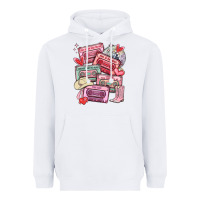 White valentines day cassette tapes Heavyweight Hoodie - MaliasSmallBusiness