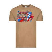 Vintage Coffee Flip flops fireworks & freedom 4th of july Vintage Tee - CowGirlArtShop