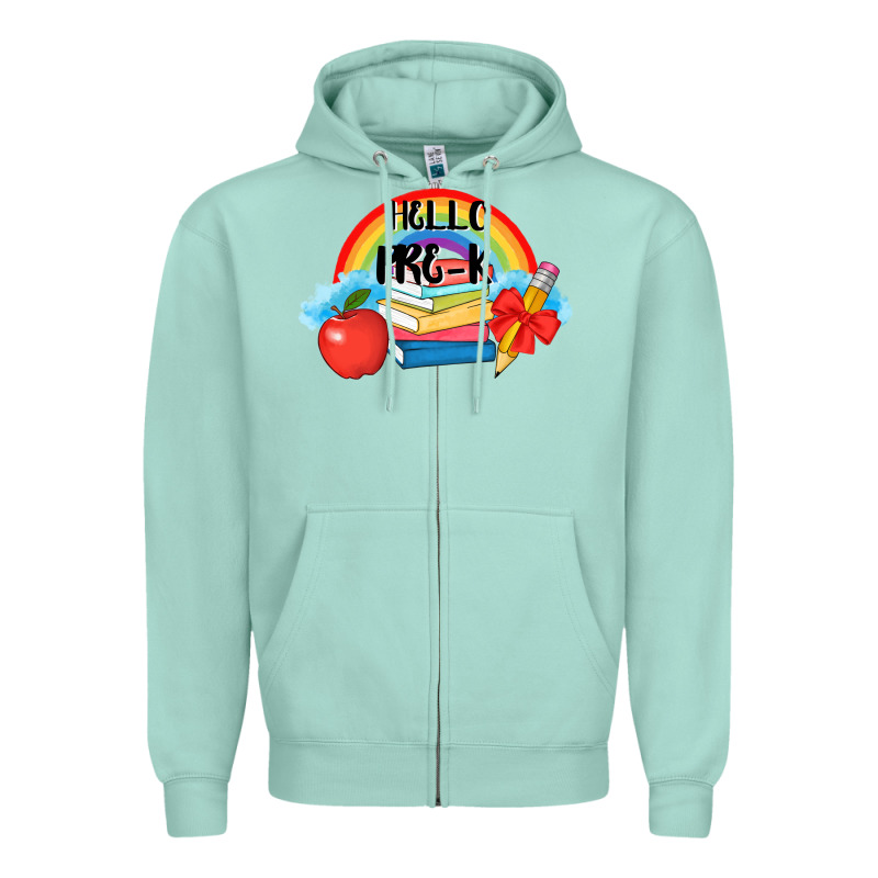 Back To School Hello Pre K Zipper Hoodie by AdoDesignShop | Teevron
