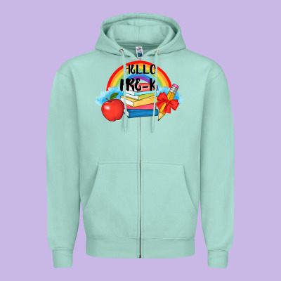 Back To School Hello Pre K Zipper Hoodie Designed By Adodesignshop