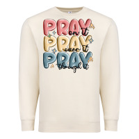 Sandshell pray on it pray over it pray through it Premium Sweatshirt - MaliasSmallBusiness