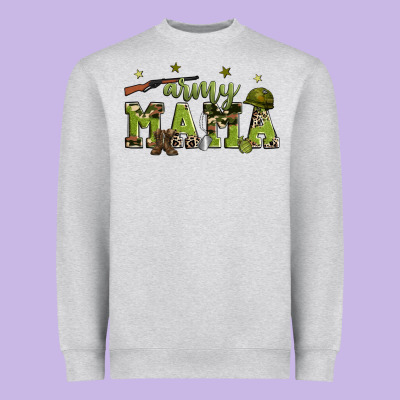 Army Mama Heavyweight Sweatshirt Designed By Zillion Design Studio