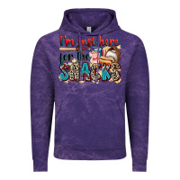 Cloud Purple i'm just here for the snacks Vintage Hoodie - Zillion Design Studio