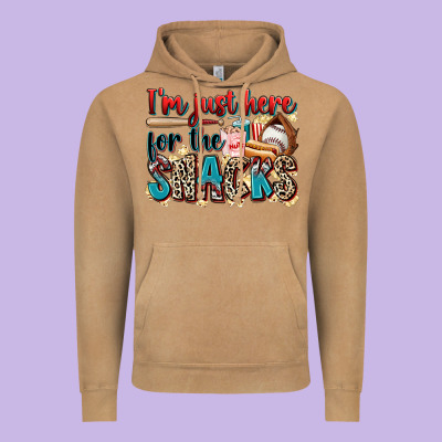 I'm Just Here For The Snacks Vintage Hoodie Designed By Zillion Design Studio