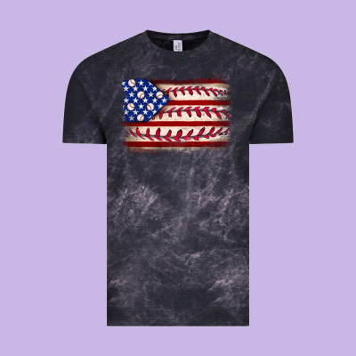 Baseball American Flag Vintage Tee Designed By Neo Western