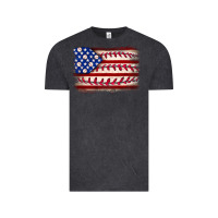 Vintage Black Baseball American flag Vintage Tee - Neo Western