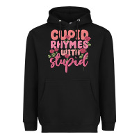 Black cupid rhymes with stupid Heavyweight Hoodie - MaliasSmallBusiness