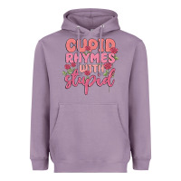 Lavender cupid rhymes with stupid Heavyweight Hoodie - MaliasSmallBusiness