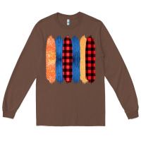 Chestnut Western Farm Life Pattern Brush Stroke Long Sleeve Tee - Bettercallsaul