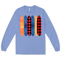Colony Blue Western Farm Life Pattern Brush Stroke Long Sleeve Tee - Bettercallsaul