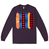 Plum Western Farm Life Pattern Brush Stroke Long Sleeve Tee - Bettercallsaul