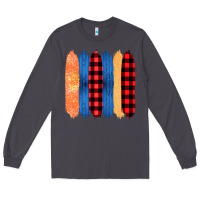 Smoke Western Farm Life Pattern Brush Stroke Long Sleeve Tee - Bettercallsaul