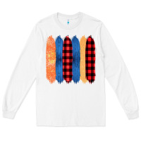 White Western Farm Life Pattern Brush Stroke Long Sleeve Tee - Bettercallsaul