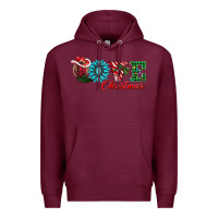 Burgundy love christmas Premium Hoodie - AdoDesignShop