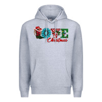 Heather Grey love christmas Premium Hoodie - AdoDesignShop