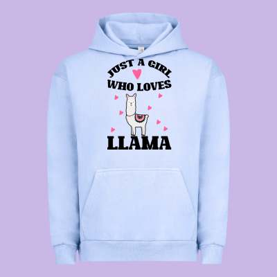 Llama Just A Girl Who Loves Llamas Urban Hoodie Designed By Bettercallsaul