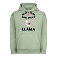 Pigment Oil Green Llama Just A Girl Who Loves Llamas Urban Hoodie - Bettercallsaul