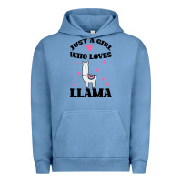 Pigment Pebble Blue Llama Just A Girl Who Loves Llamas Urban Hoodie - Bettercallsaul