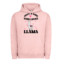 Pigment Salmon Llama Just A Girl Who Loves Llamas Urban Hoodie - Bettercallsaul