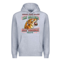 Heather Grey the heavens are roaring Premium Hoodie - LillyAllenDesigns