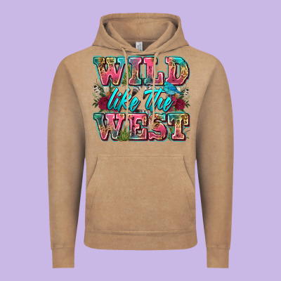 Wild Like The West Vintage Hoodie Designed By Zillion Design Studio