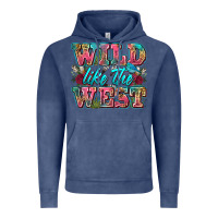 Vintage Denim wild like the west Vintage Hoodie - Zillion Design Studio
