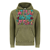 Vintage Olive wild like the west Vintage Hoodie - Zillion Design Studio