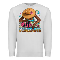 Dove Grey hello sunshine Premium Sweatshirt - NancyCooperArtShop