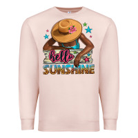 Pale Pink hello sunshine Premium Sweatshirt - NancyCooperArtShop