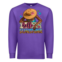 Purple hello sunshine Premium Sweatshirt - NancyCooperArtShop