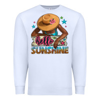 White hello sunshine Premium Sweatshirt - NancyCooperArtShop