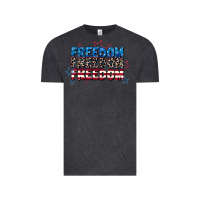 Vintage Black Freedom freedom freedom 4th of july Vintage Tee - CowGirlArtShop