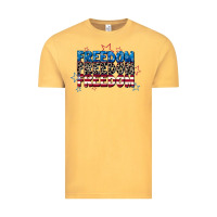 Vintage Mustard Freedom freedom freedom 4th of july Vintage Tee - CowGirlArtShop