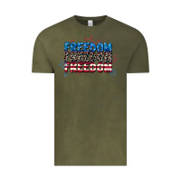 Vintage Olive Freedom freedom freedom 4th of july Vintage Tee - CowGirlArtShop