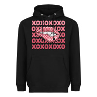 Black xoxo checker lips Heavyweight Hoodie - MaliasSmallBusiness