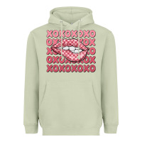 Matcha xoxo checker lips Heavyweight Hoodie - MaliasSmallBusiness