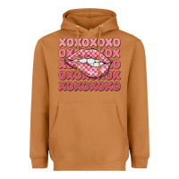 Xoxo Checker Lips Heavyweight Hoodie | Teevron