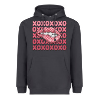 Smoke xoxo checker lips Heavyweight Hoodie - MaliasSmallBusiness