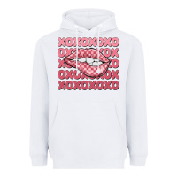 White xoxo checker lips Heavyweight Hoodie - MaliasSmallBusiness