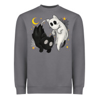 Storm Ghost Cats with Balance Halloween Heavyweight Sweatshirt - texasbilliewilder