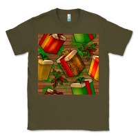 Army Green christmas gift box seamless pattern Classic Tee - BundleAndBundleShop