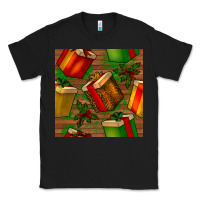 Black christmas gift box seamless pattern Classic Tee - BundleAndBundleShop