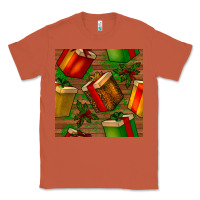 Copper christmas gift box seamless pattern Classic Tee - BundleAndBundleShop