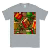 Heather Grey christmas gift box seamless pattern Classic Tee - BundleAndBundleShop