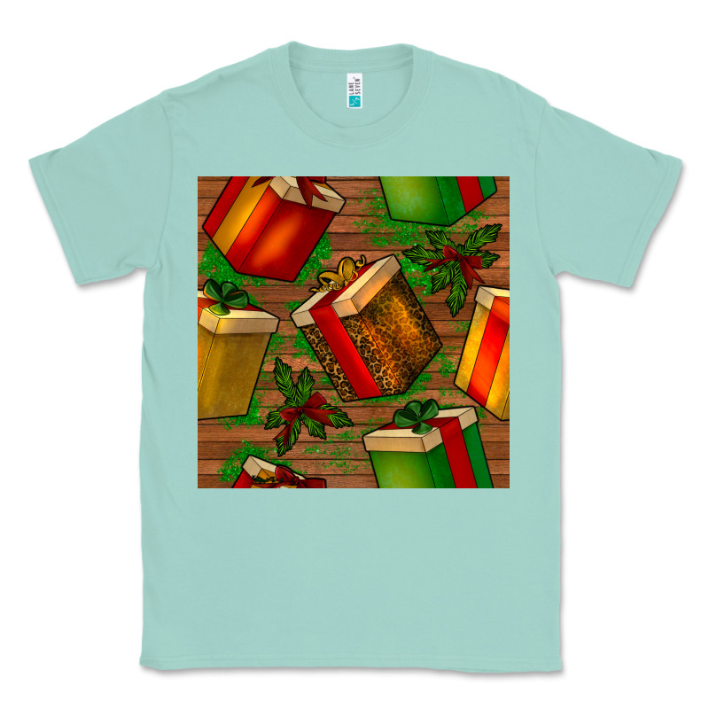 Christmas Gift Box Seamless Pattern Classic Tee by BundleAndBundleShop | Teevron