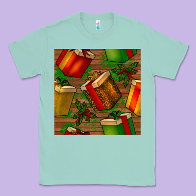 Christmas Gift Box Seamless Pattern Classic Tee Designed By Bundleandbundleshop
